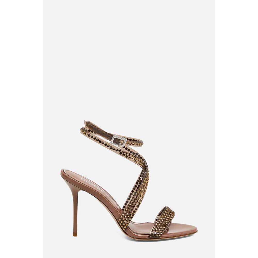 NEW GEDEBE women's kim jelly crystal heels in bronze